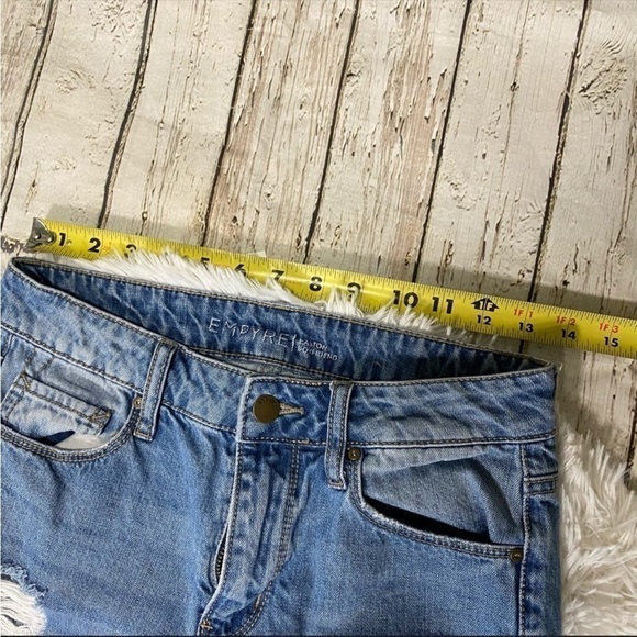 Empyre Easton boyfriend distressed ripped jeans size 0 relaxed low rise - Picture 10 of 12